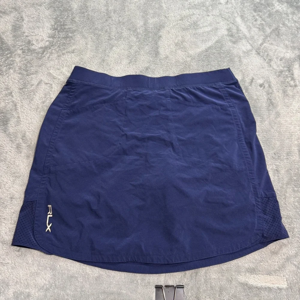 RLX Ralph Lauren Navy Athletic Golf Tennis Skort Women Small Stretch Pockets